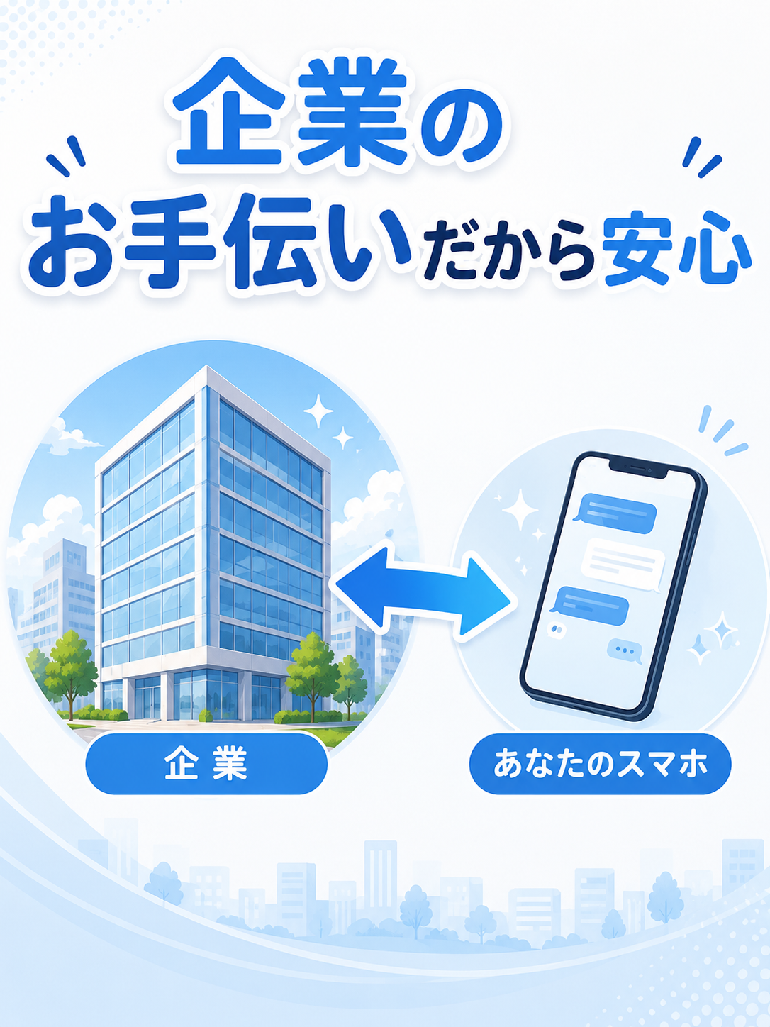 企業のお手伝いだから安心